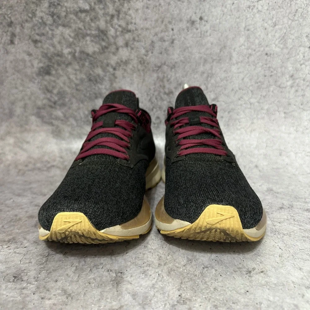Brooks Ricochet LE Running Shoes Women Size 8 Black Maroon DNA AMP Comfort